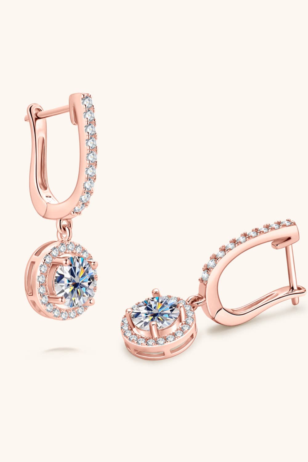 2 Carat Moissanite 925 Sterling Silver Drop Earrings BLUE ZONE PLANET