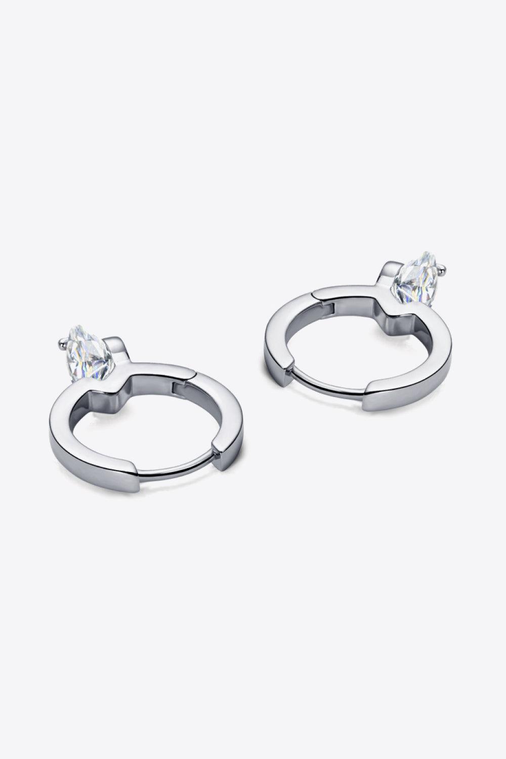2 Carat Moissanite 925 Sterling Silver Drop Earrings BLUE ZONE PLANET
