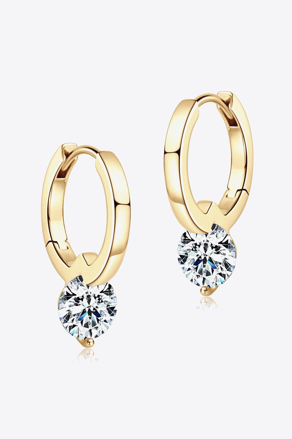 2 Carat Moissanite 925 Sterling Silver Drop Earrings BLUE ZONE PLANET