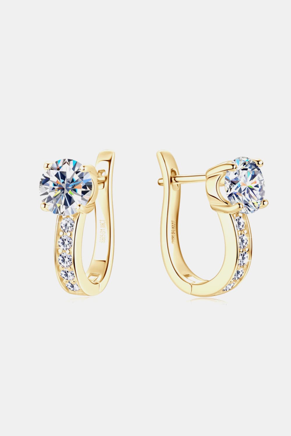 2 Carat Moissanite 925 Sterling Silver Earrings BLUE ZONE PLANET