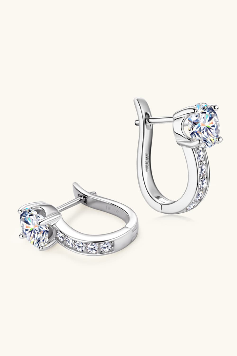 2 Carat Moissanite 925 Sterling Silver Earrings BLUE ZONE PLANET