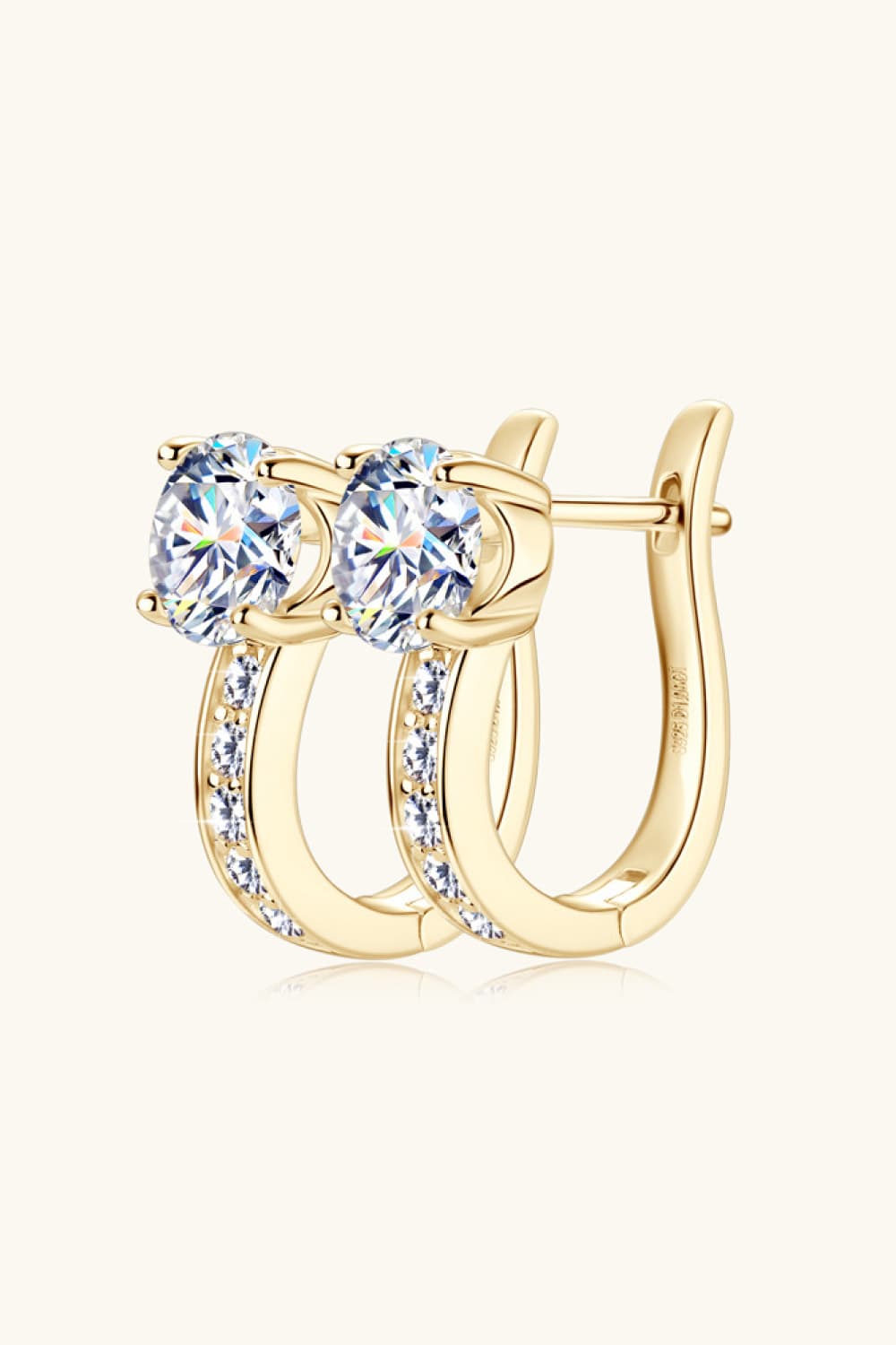 2 Carat Moissanite 925 Sterling Silver Earrings BLUE ZONE PLANET