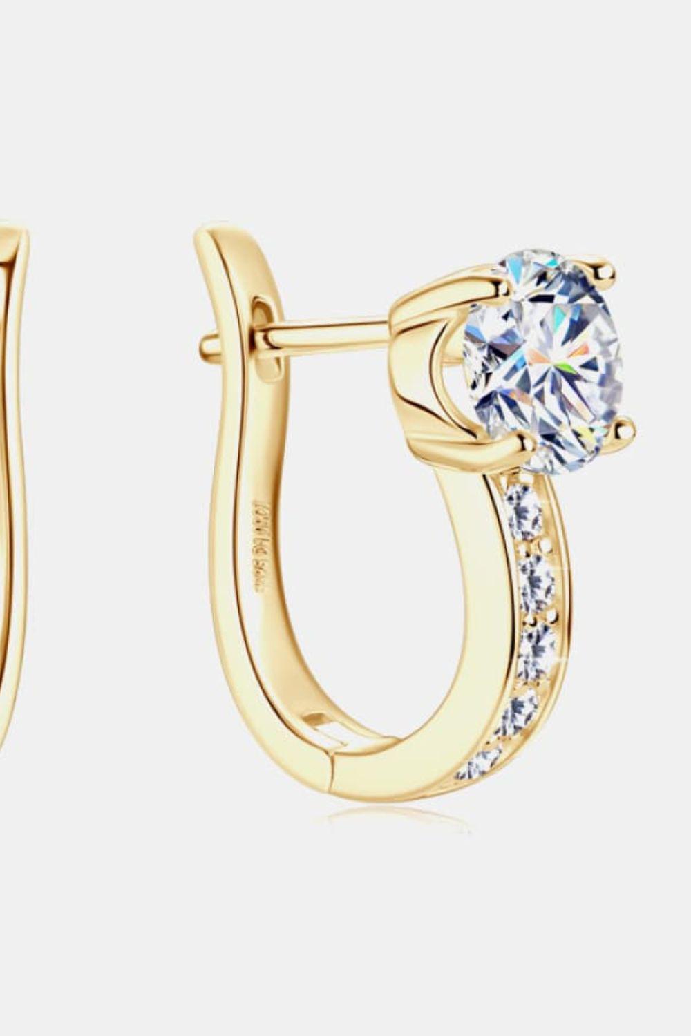 2 Carat Moissanite 925 Sterling Silver Earrings BLUE ZONE PLANET