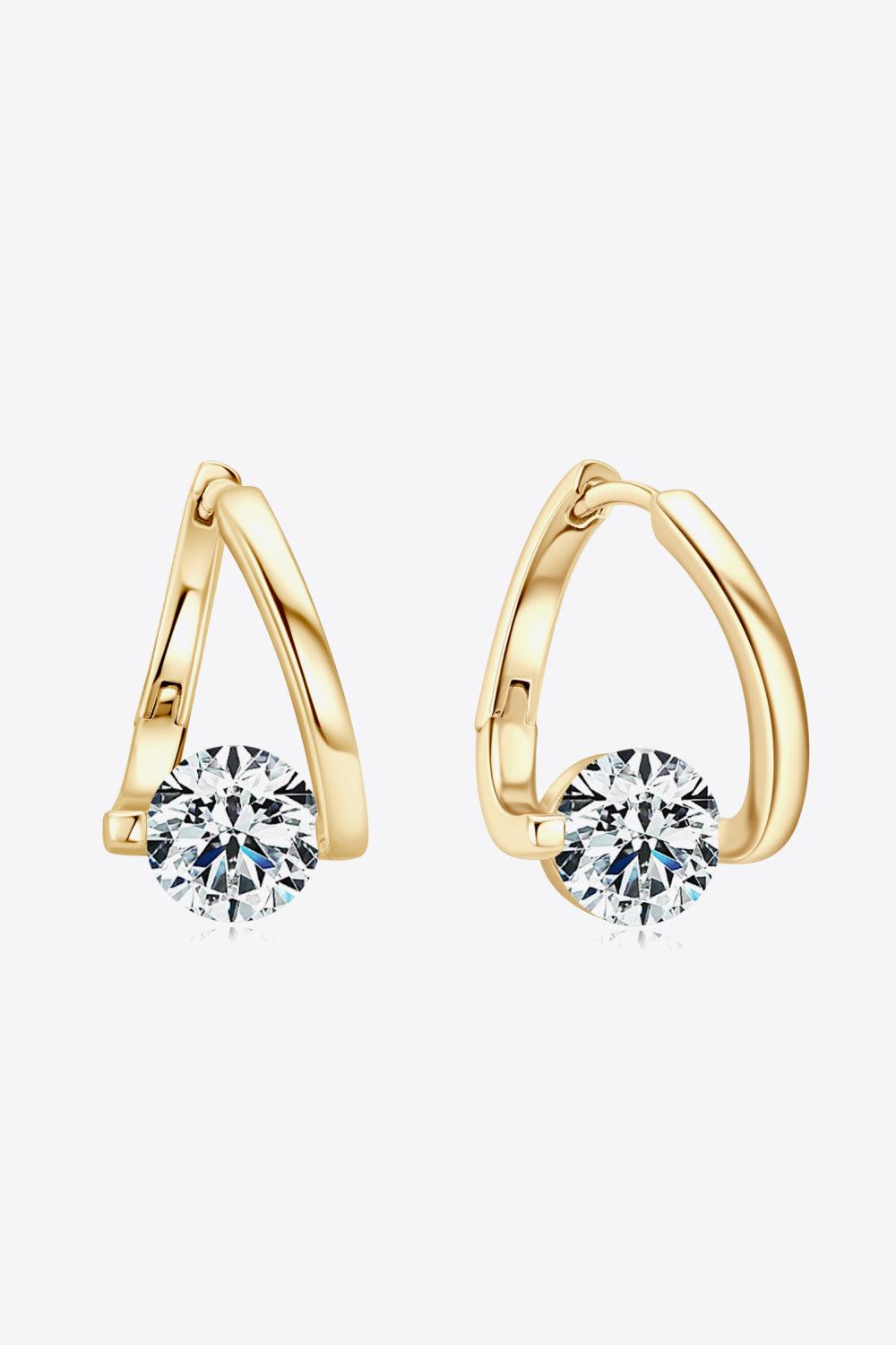 2 Carat Moissanite 925 Sterling Silver Heart Earrings BLUE ZONE PLANET