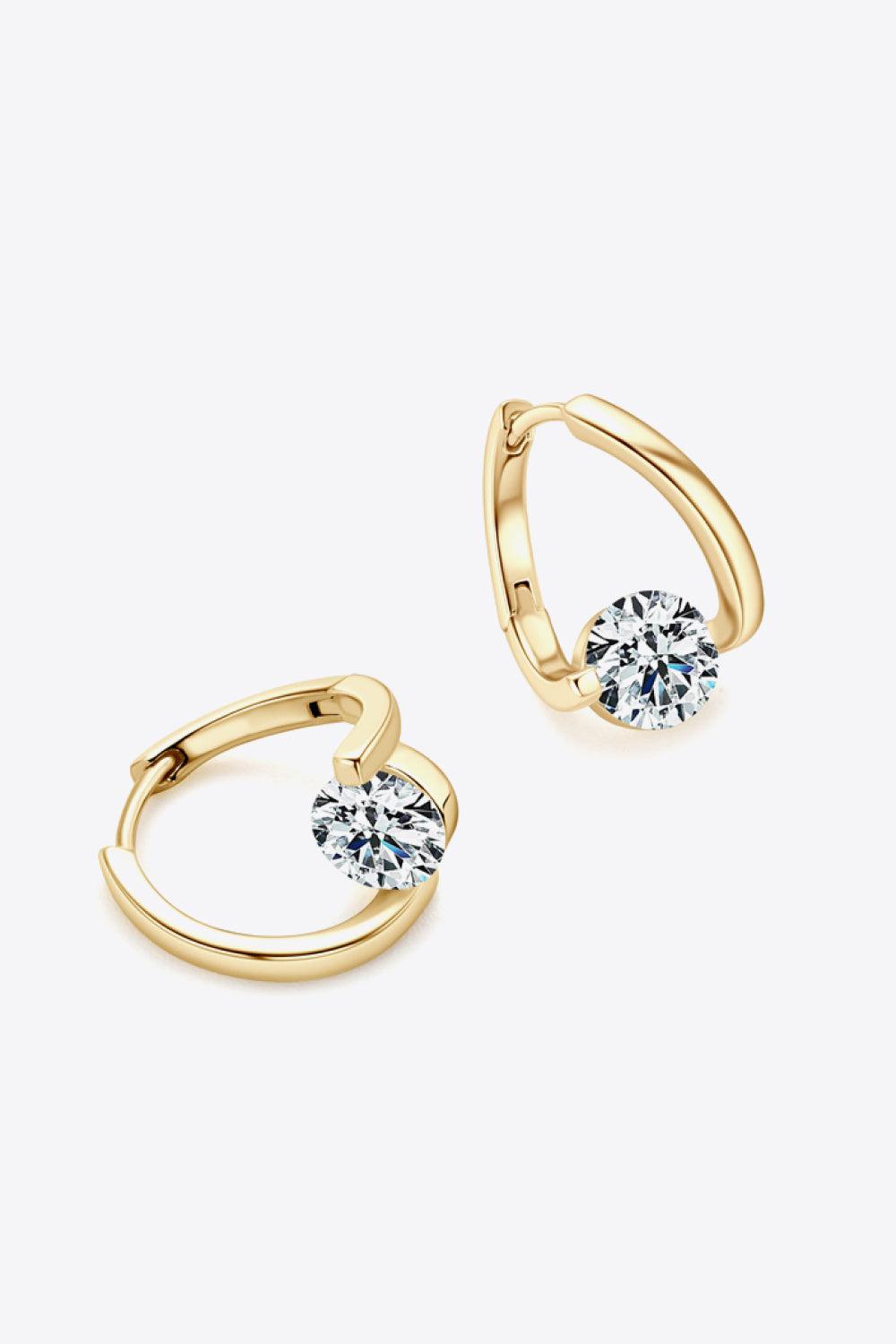 2 Carat Moissanite 925 Sterling Silver Heart Earrings BLUE ZONE PLANET