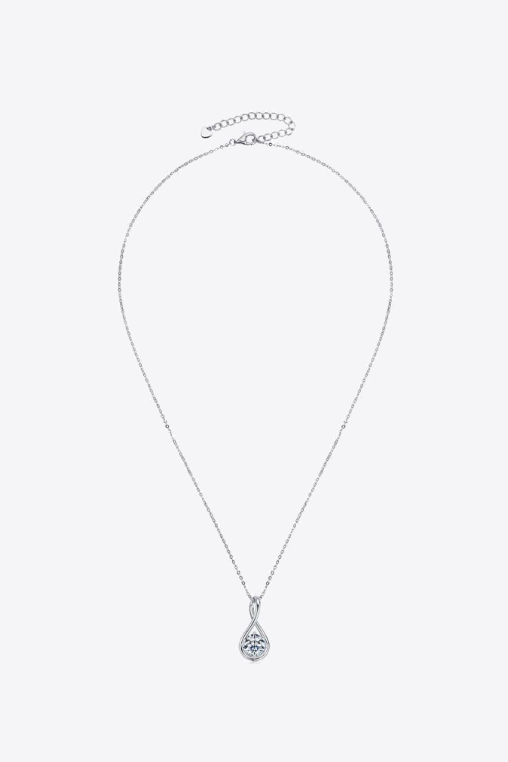 2 Carat Moissanite 925 Sterling Silver Necklace BLUE ZONE PLANET