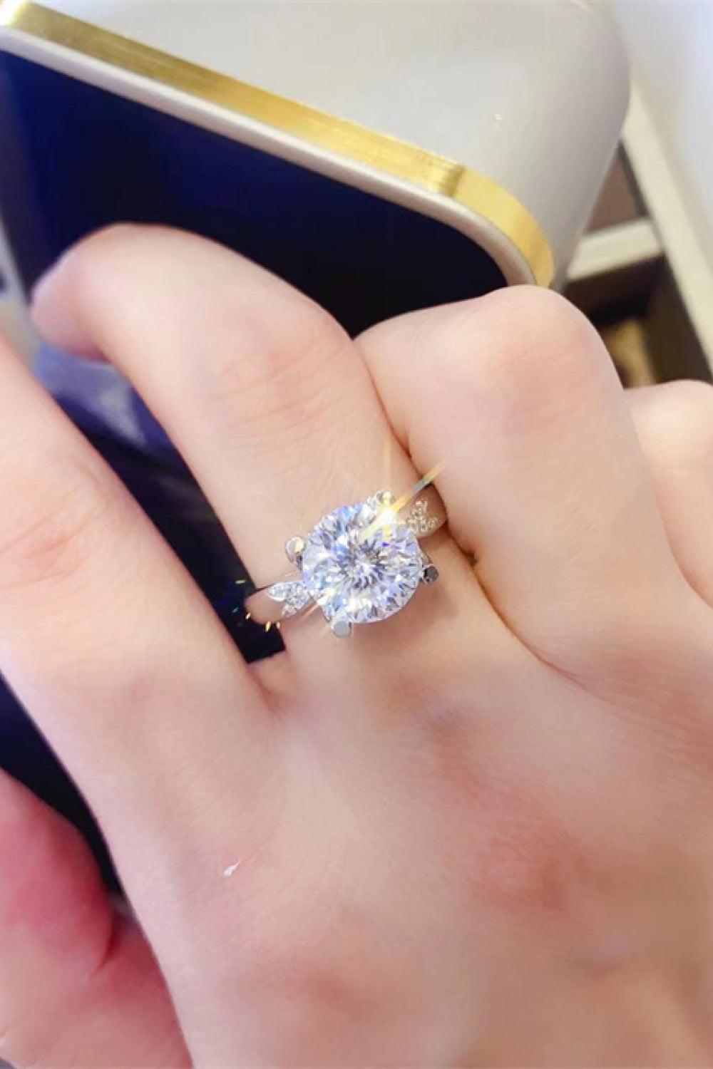 2 Carat Moissanite 925 Sterling Silver Ring BLUE ZONE PLANET