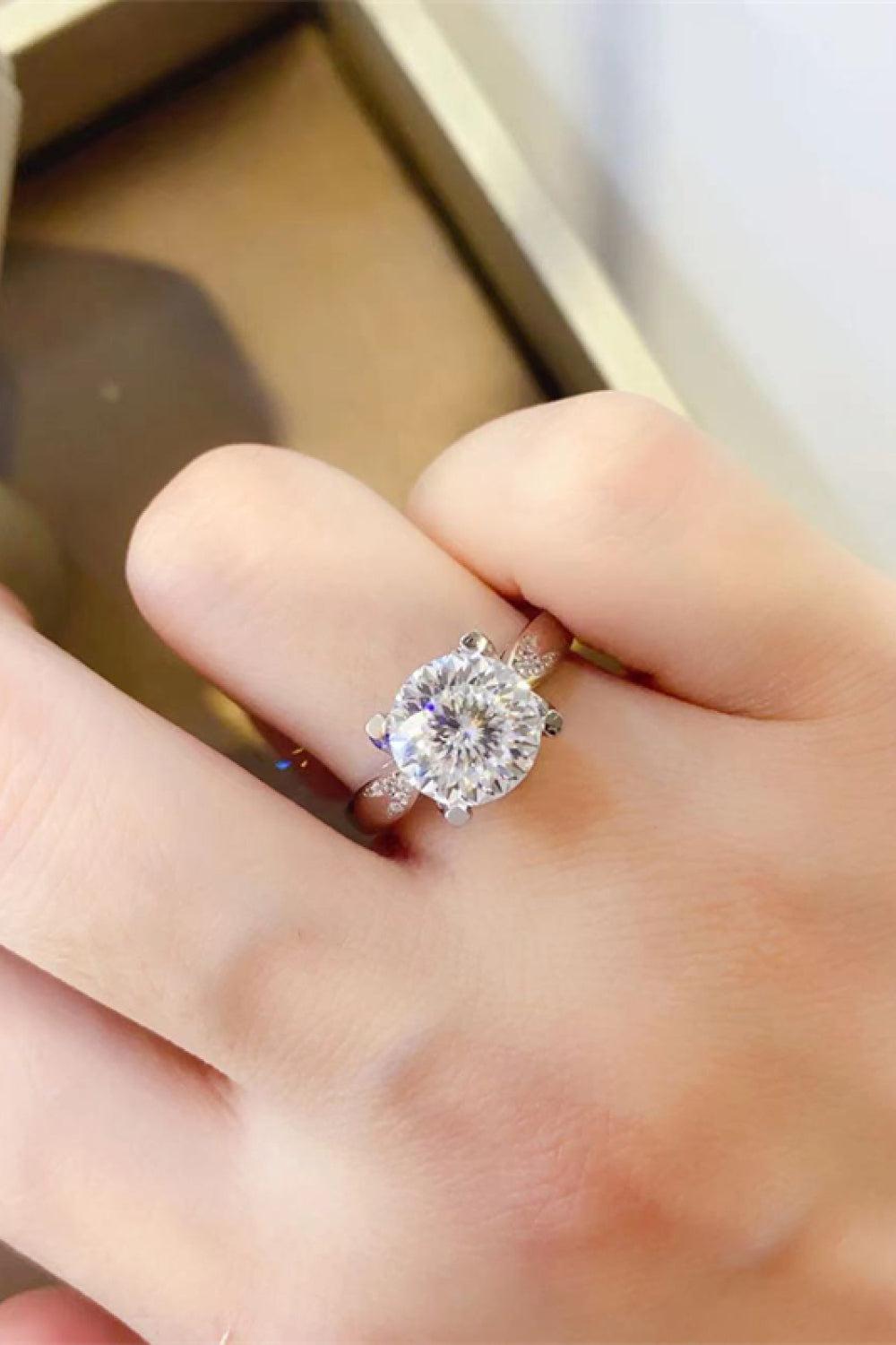 2 Carat Moissanite 925 Sterling Silver Ring BLUE ZONE PLANET