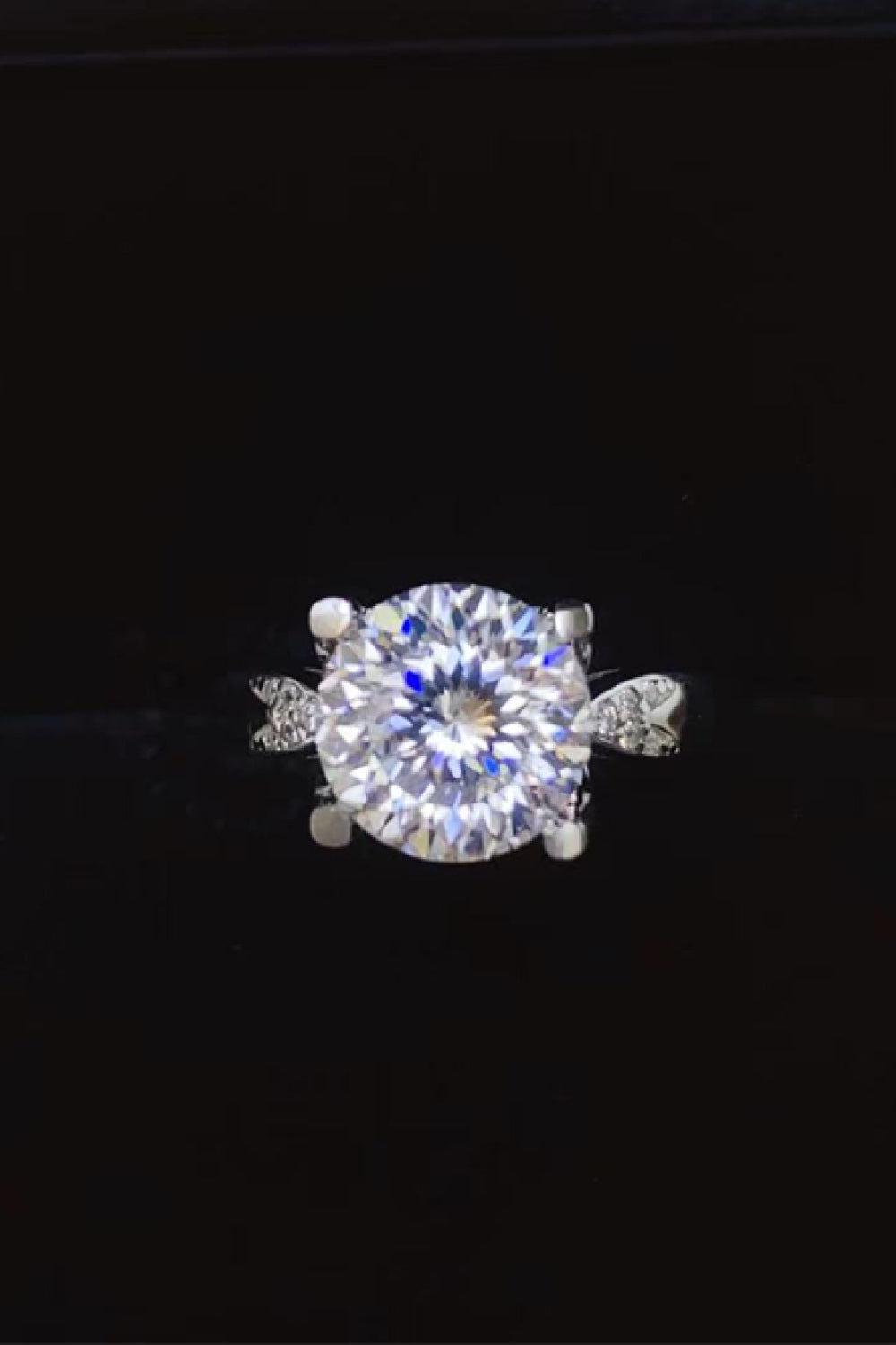 2 Carat Moissanite 925 Sterling Silver Ring BLUE ZONE PLANET