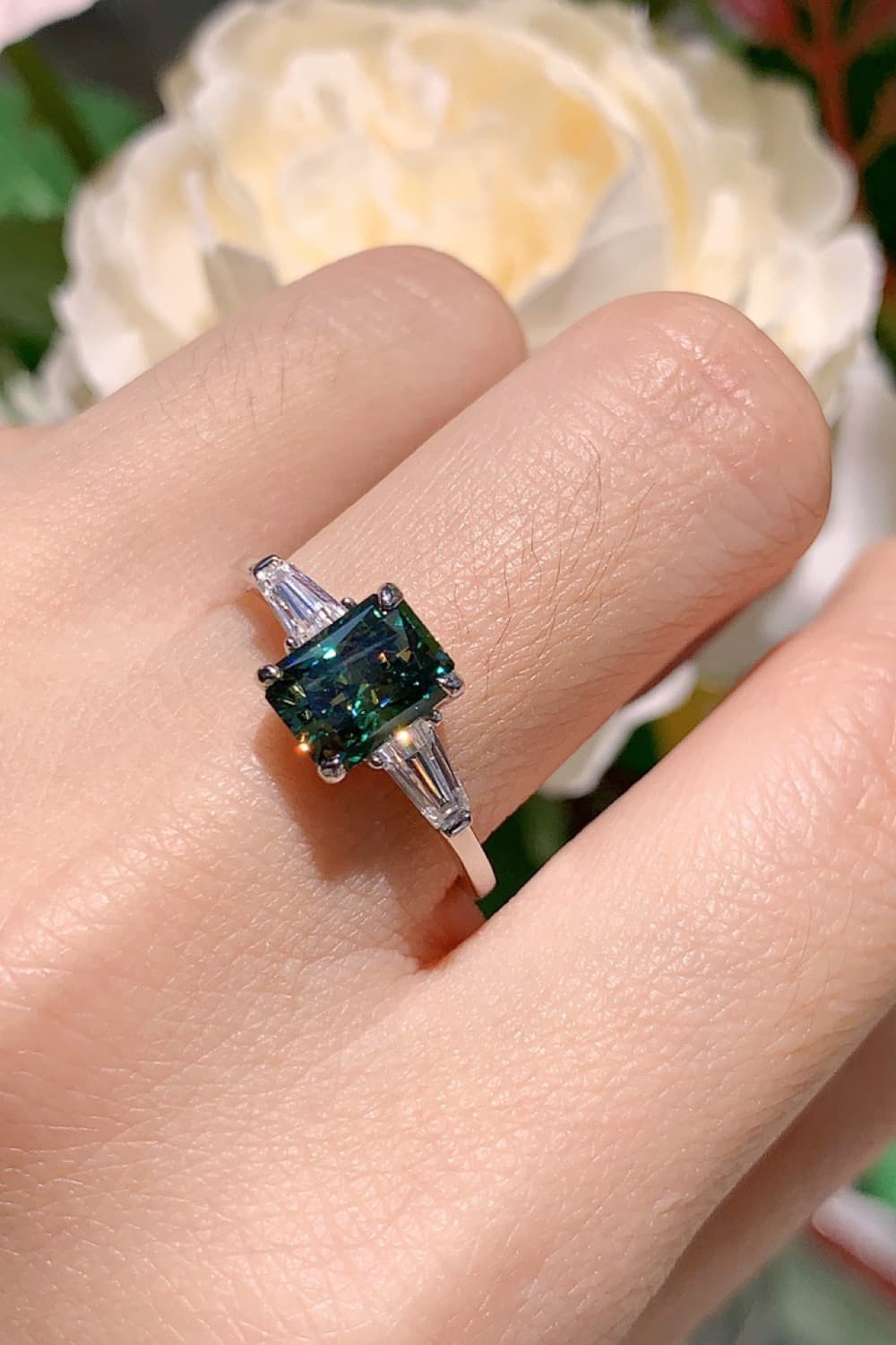 2 Carat Moissanite 925 Sterling Silver Ring BLUE ZONE PLANET