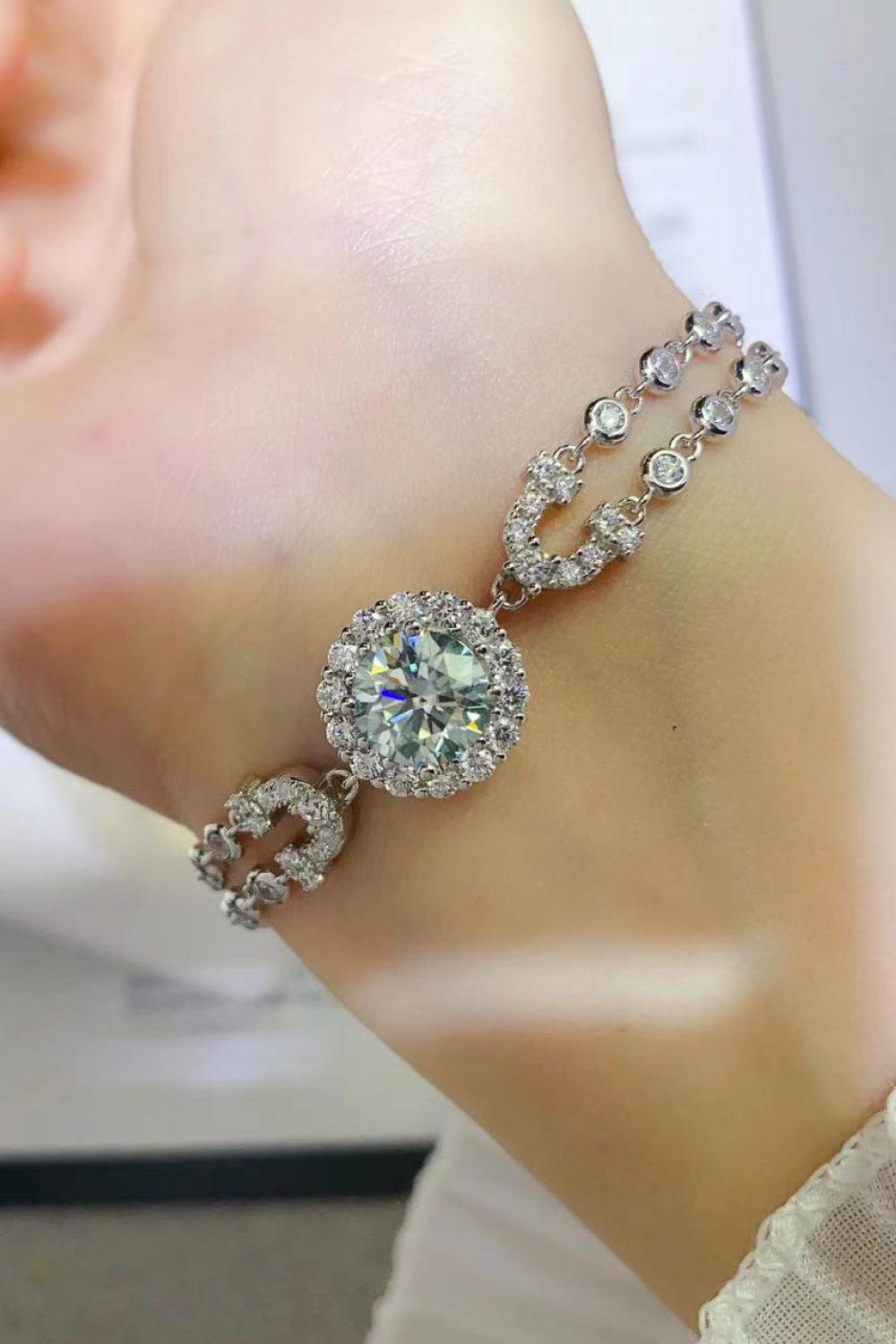 2 Carat Moissanite Double-Layered Bracelet BLUE ZONE PLANET