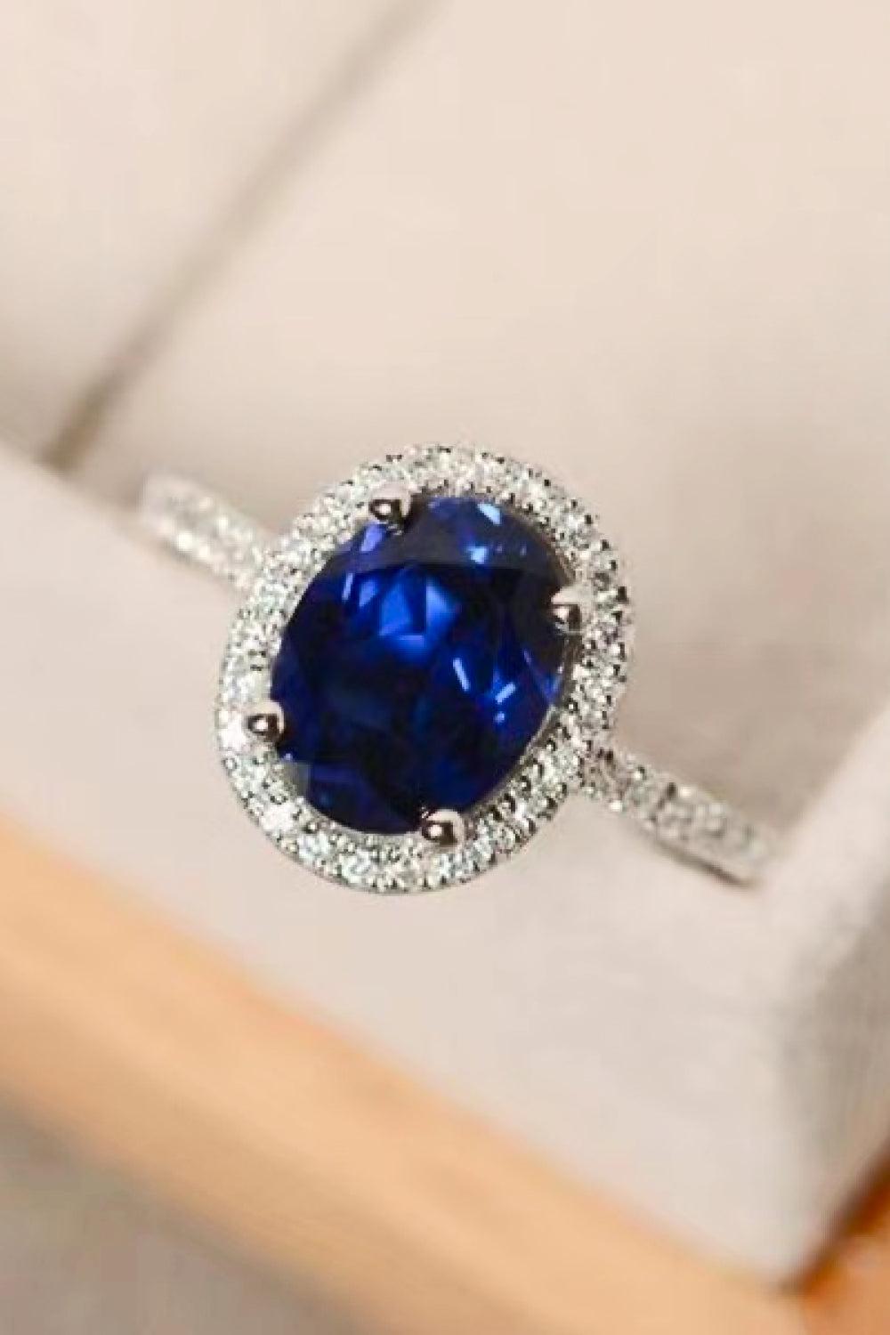 2 Carat Moissanite Pigeon Egg Ring BLUE ZONE PLANET