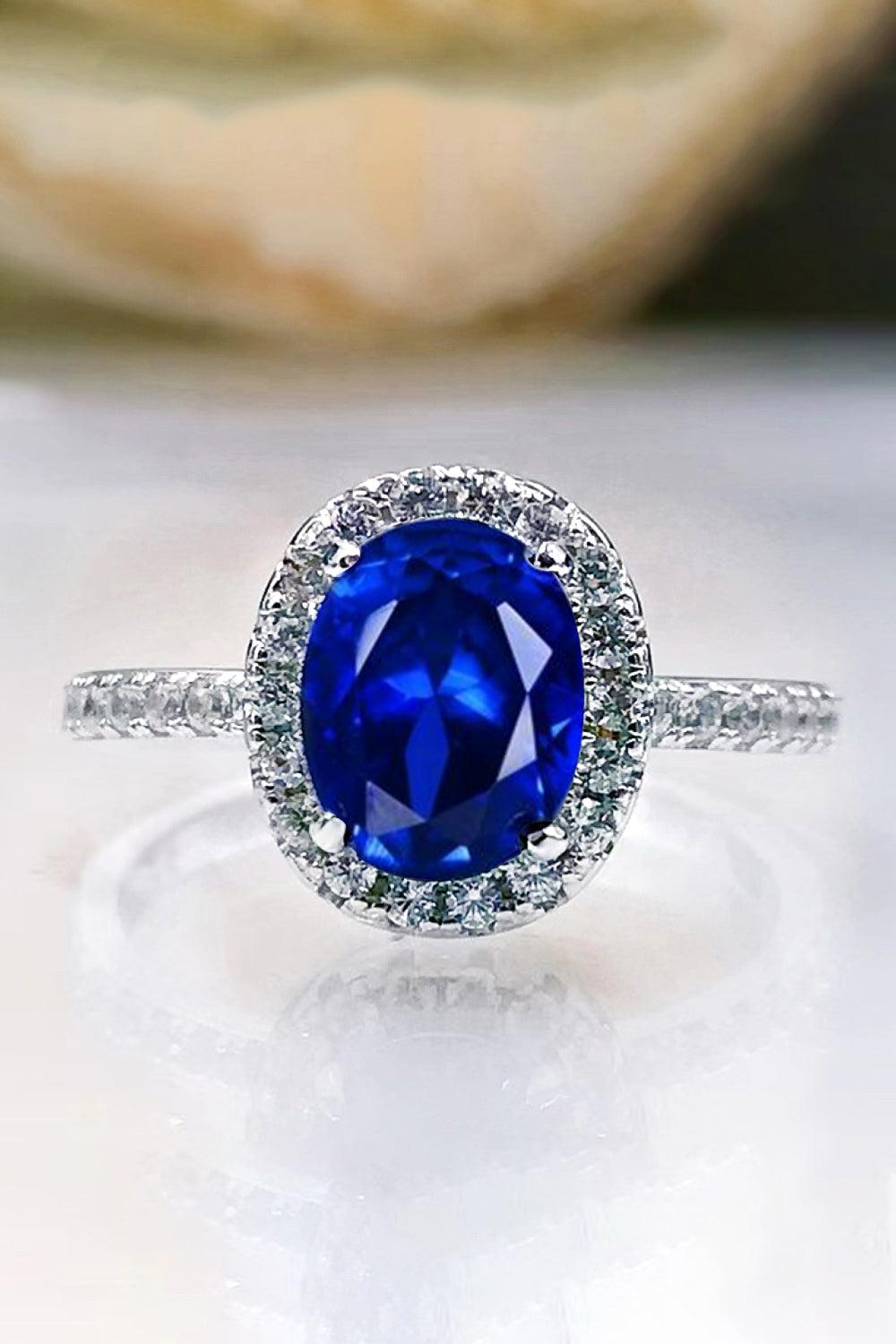2 Carat Moissanite Pigeon Egg Ring BLUE ZONE PLANET