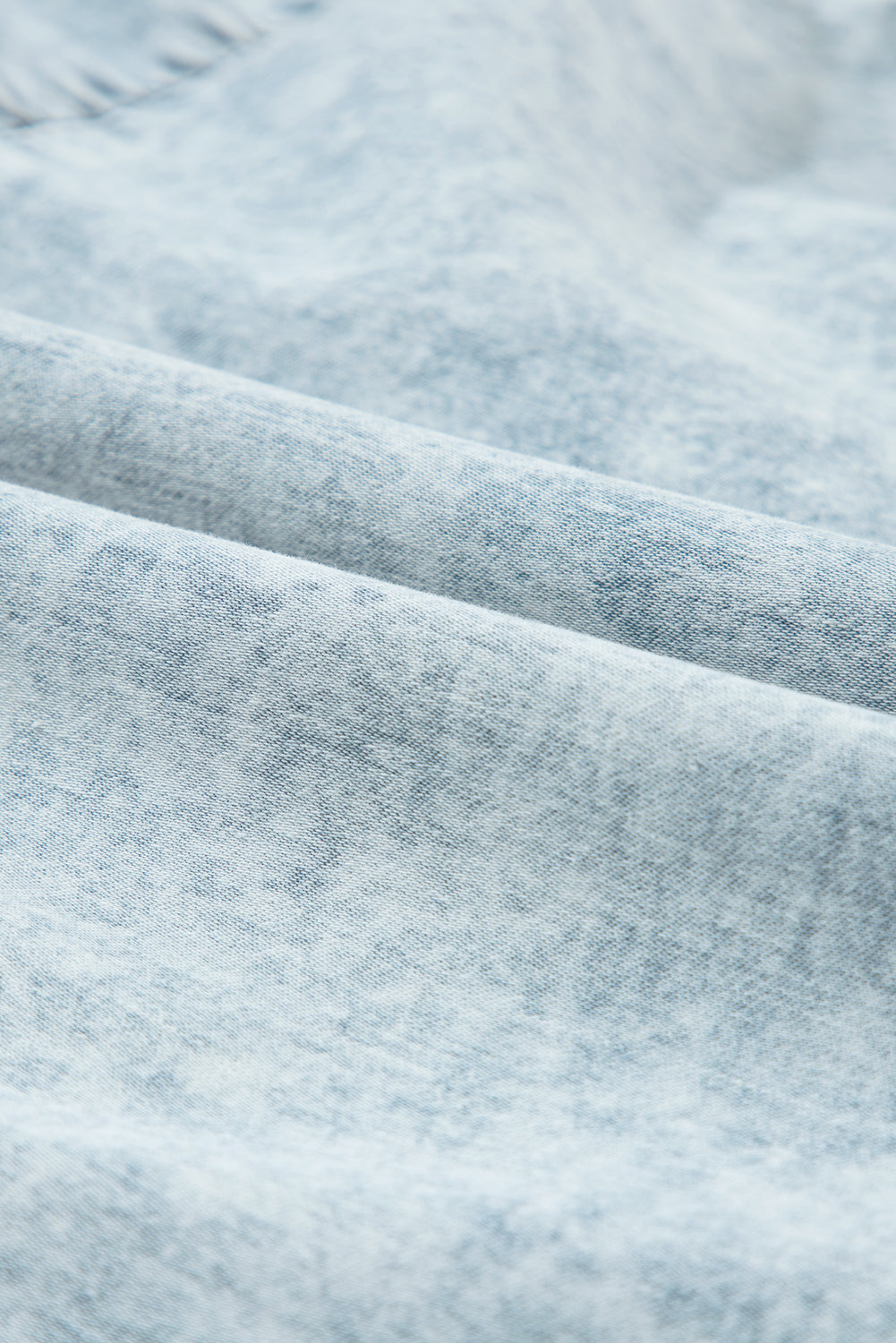 Blue Zone Planet | Dusk Blue Acid Wash Retro Half Sleeve Flared Denim Dress Blue Zone Planet