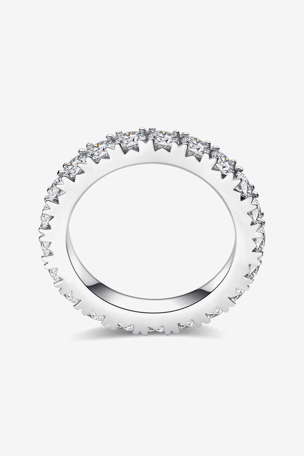 2.3 Carat Moissanite 925 Sterling Silver Eternity Ring BLUE ZONE PLANET