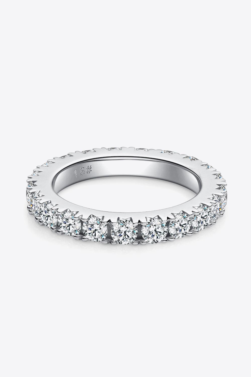 2.3 Carat Moissanite 925 Sterling Silver Eternity Ring BLUE ZONE PLANET