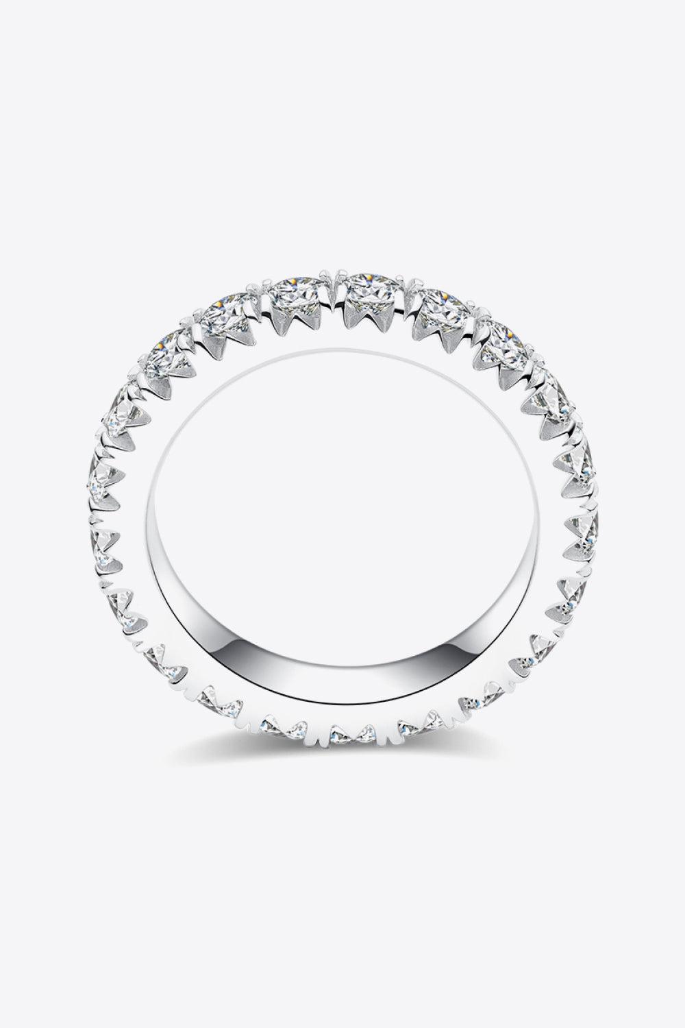 2.3 Carat Moissanite 925 Sterling Silver Eternity Ring BLUE ZONE PLANET