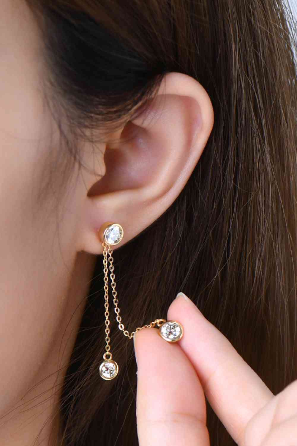 2.6 Carat Moissanite 925 Sterling Silver Earrings BLUE ZONE PLANET