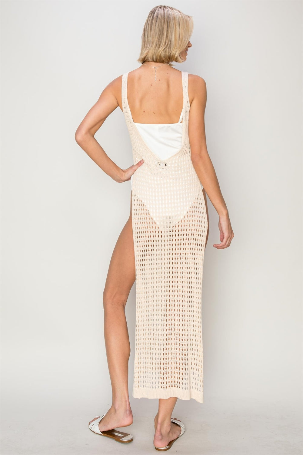 HYFVE Crochet Backless Cover Up Dress BLUE ZONE PLANET