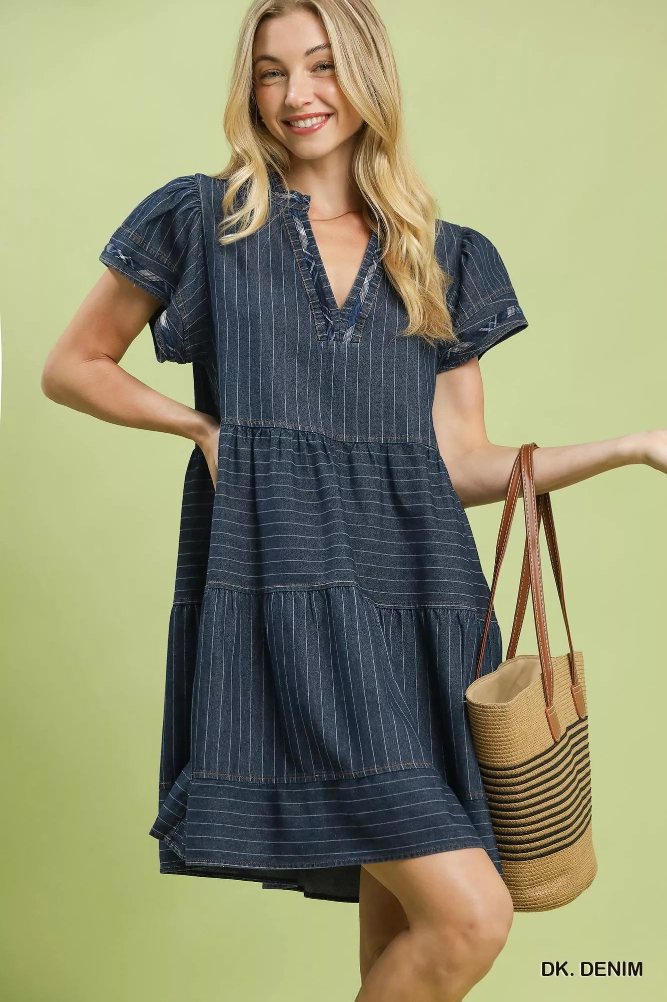 Umgee Chambray Tiered Babydoll Dress – Blue Zone Planet