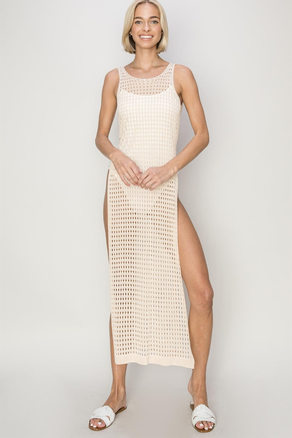 HYFVE Crochet Backless Cover Up Dress BLUE ZONE PLANET