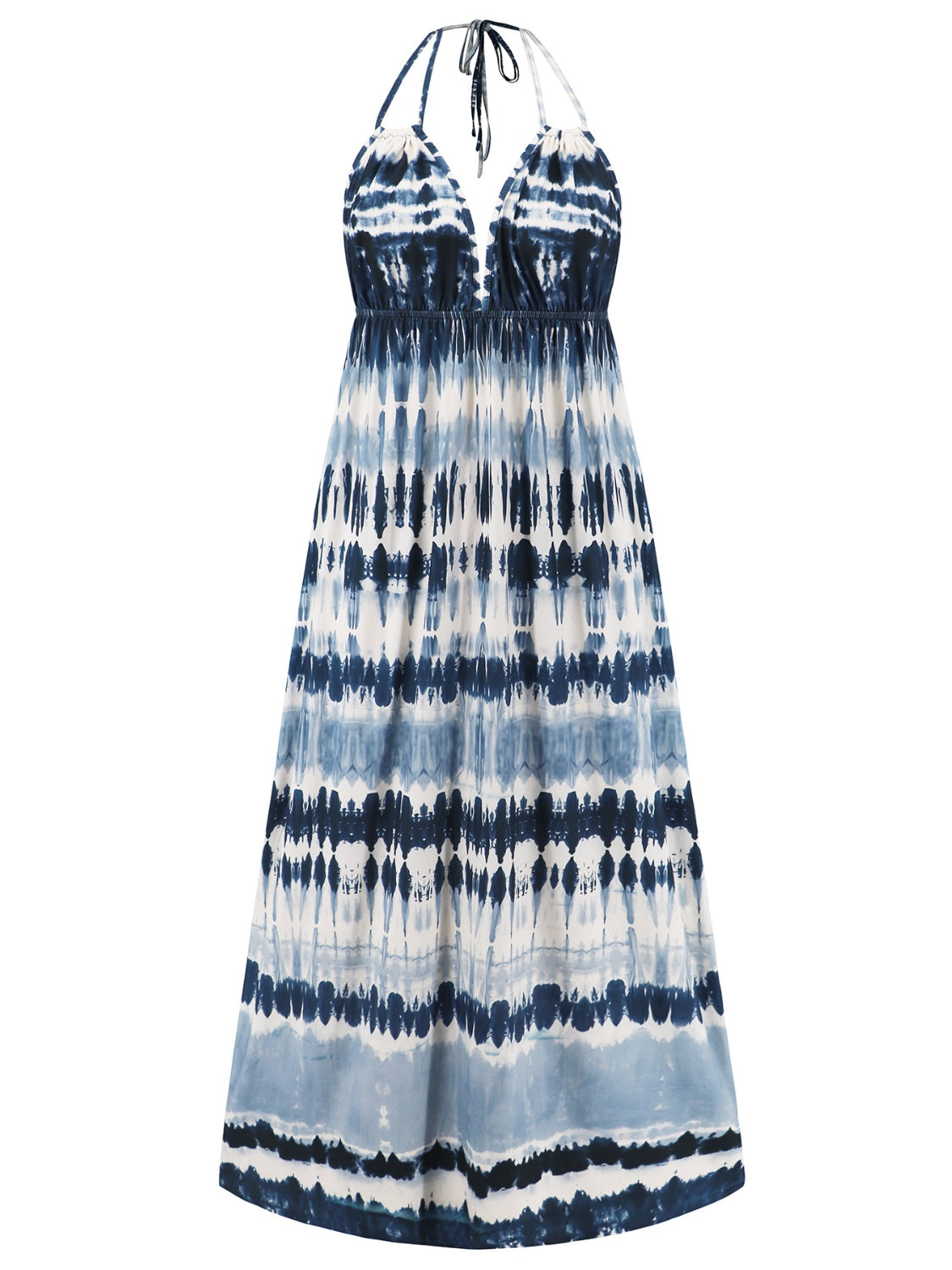 Blue Zone Planet | Tie-Dye Halter Neck Sleeveless Dress BLUE ZONE PLANET