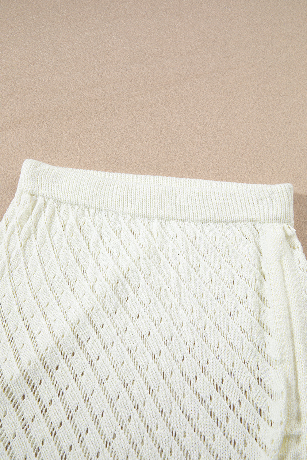 Blue Zone Planet | White Hollowed Crochet Cropped 2 Piece Beach Dress Blue Zone Planet