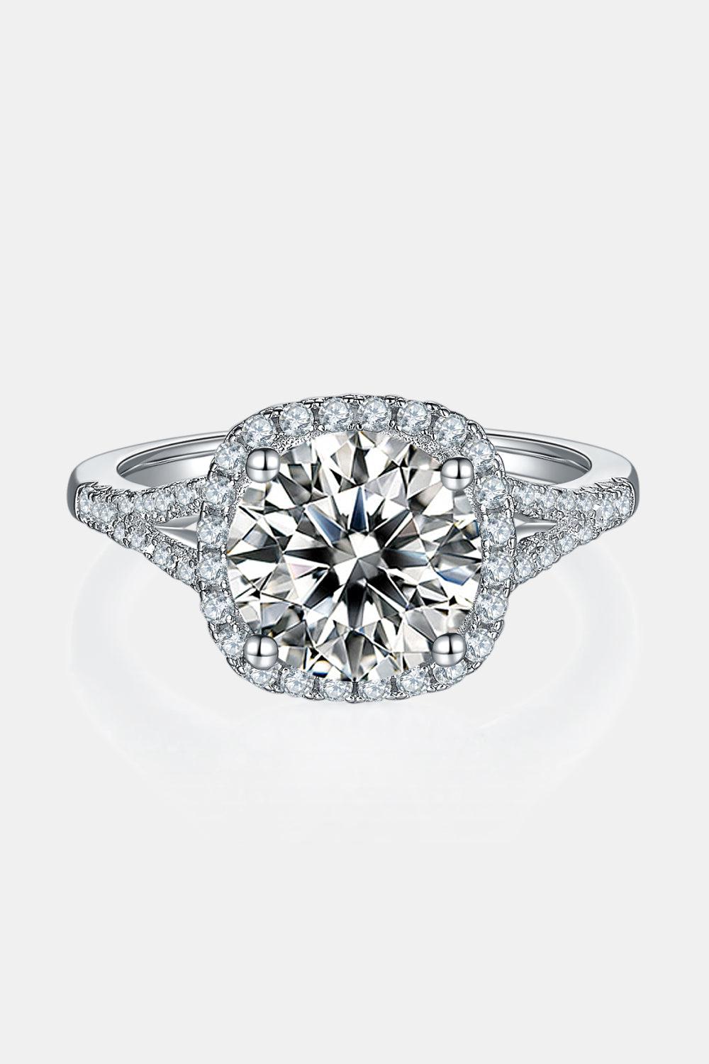 3 Carat Moissanite Halo Ring BLUE ZONE PLANET