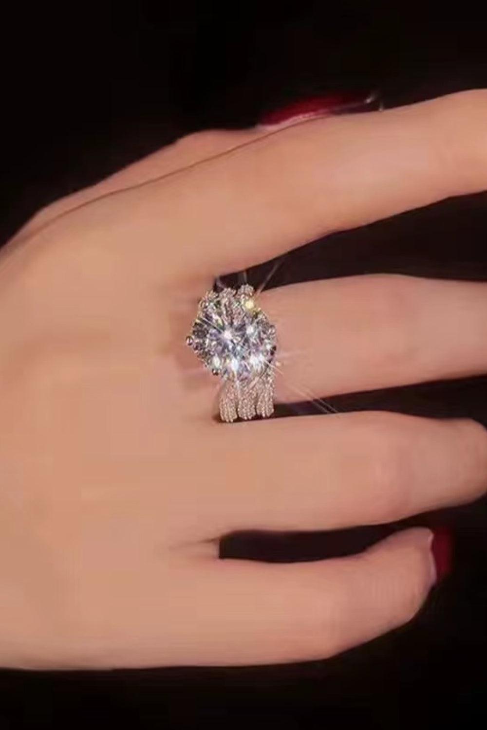 3 Carat Moissanite Three-Layer Ring BLUE ZONE PLANET