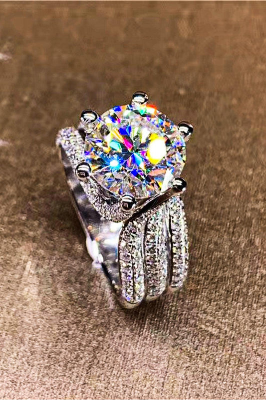 3 Carat Moissanite Three-Layer Ring BLUE ZONE PLANET