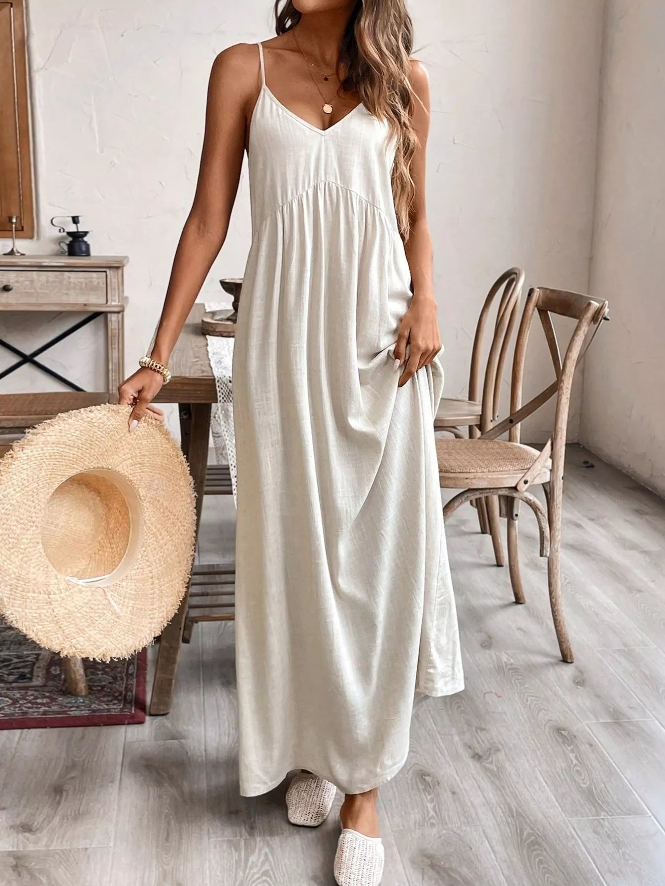 spaghetti strap maxi dress casual BUNDLE-50FOR2442 Size:L - 30/31 graceful drape. Men's Haggar Performance Dress