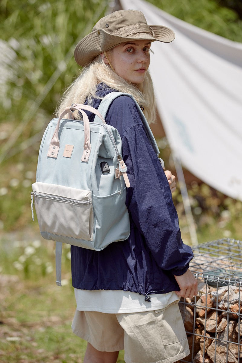 Blue and outlets Cream Backpack