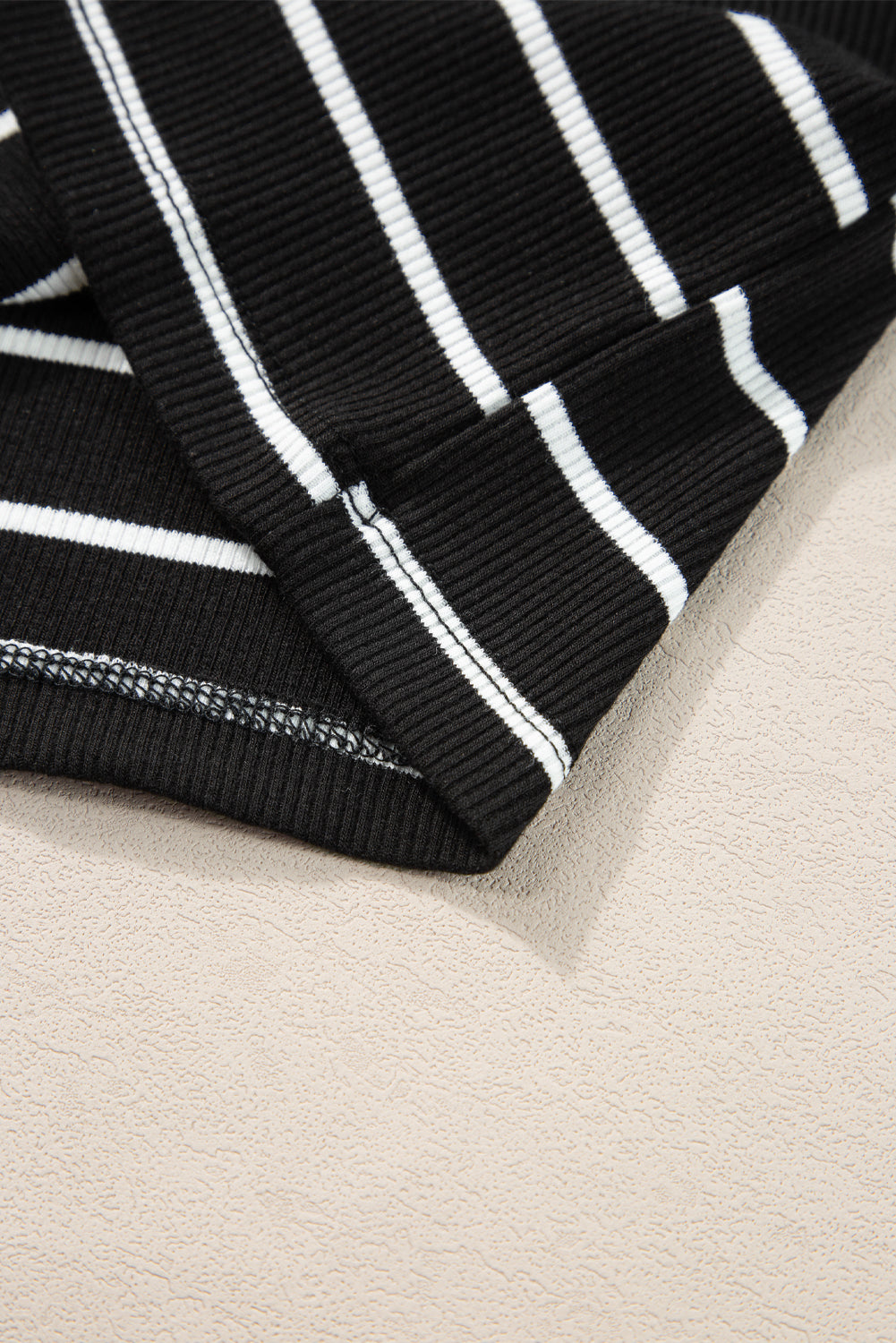 Blue Zone Planet | White Stripe Ribbed Knit Tank Mini Dress Blue Zone Planet