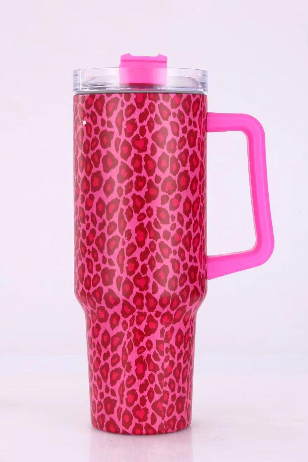 40 Oz Leopard Print Stainless Steel Tumbler BLUE ZONE PLANET