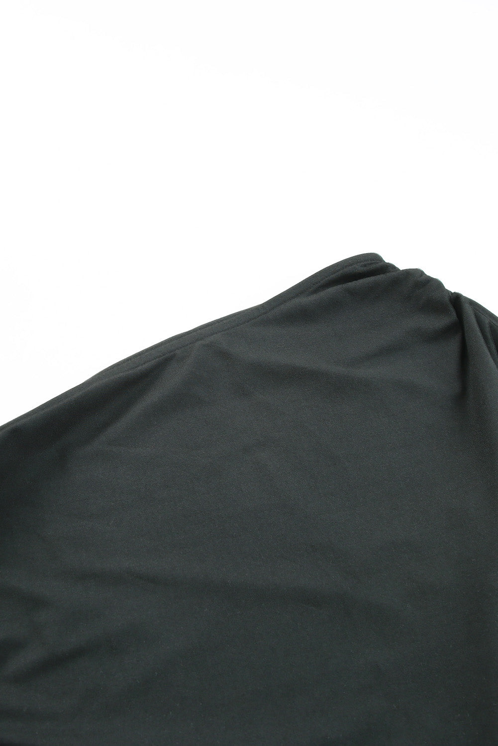 Blue Zone Planet | Black One-shoulder Short Sleeve Ruched Bodycon Dress Blue Zone Planet