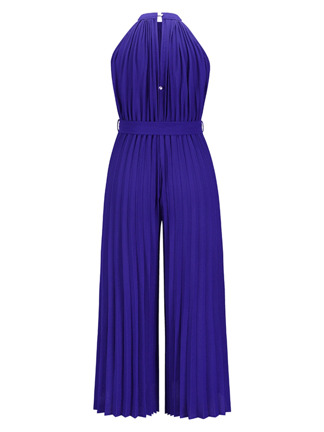 Blue Zone Planet | Cutout Tied Pleated Sleeveless Jumpsuit BLUE ZONE PLANET