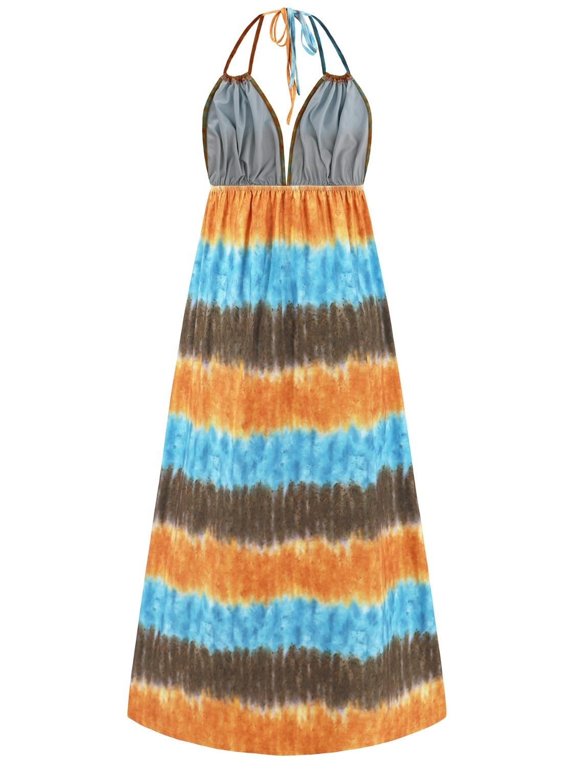 Blue Zone Planet | Tie-Dye Halter Neck Sleeveless Dress BLUE ZONE PLANET