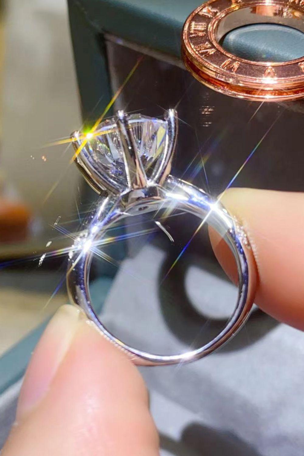 5 Carat Moissanite 6-Prong Ring BLUE ZONE PLANET