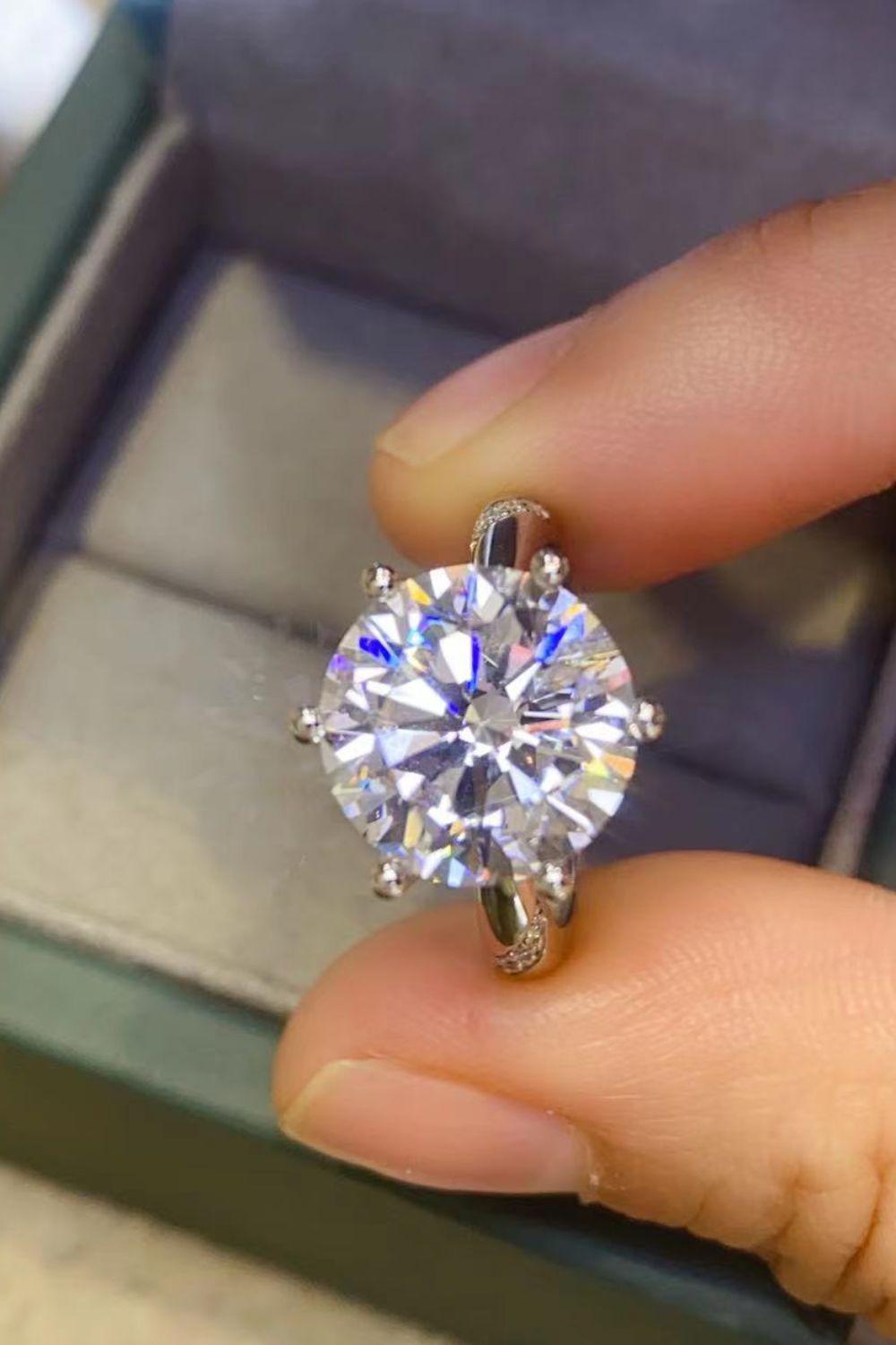 5 Carat Moissanite 6-Prong Ring BLUE ZONE PLANET