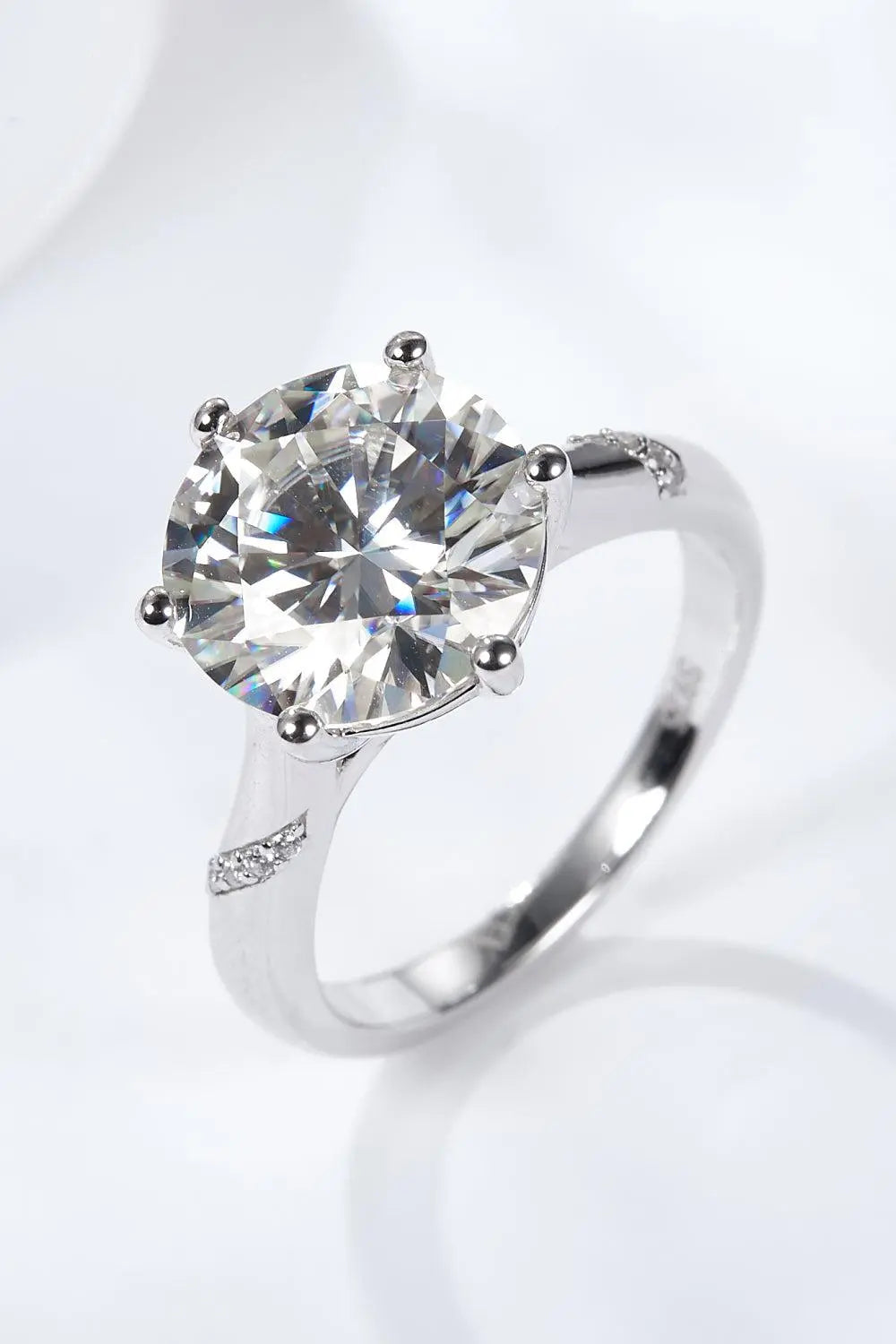 5 Carat Moissanite Solitaire Ring BLUE ZONE PLANET