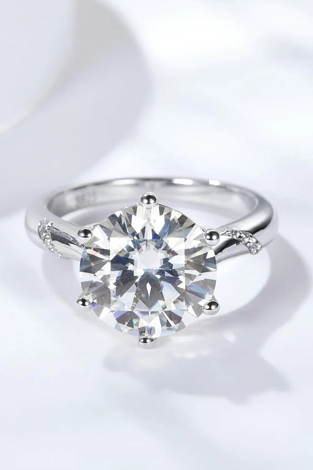 5 Carat Moissanite Solitaire Ring BLUE ZONE PLANET