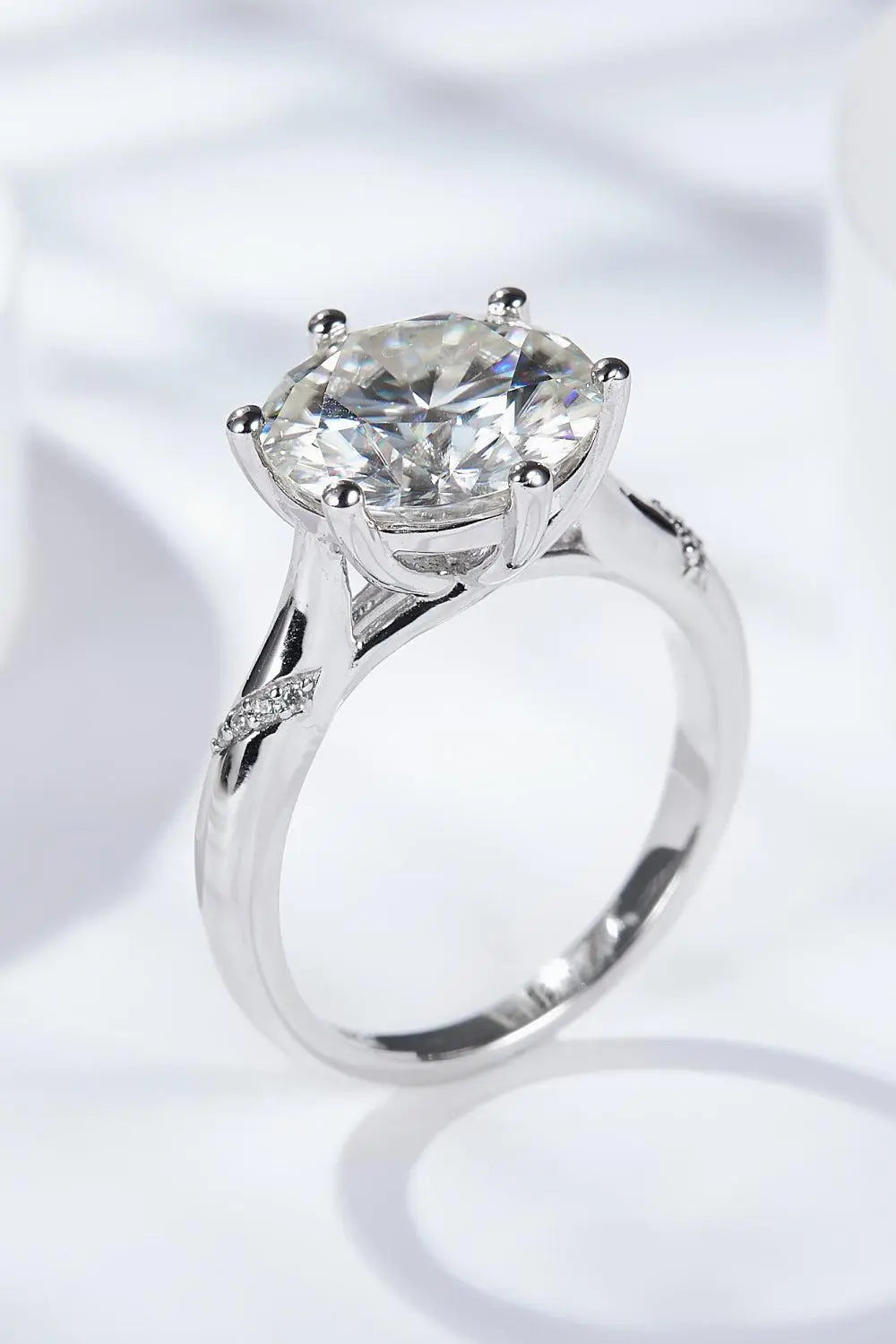 5 Carat Moissanite Solitaire Ring BLUE ZONE PLANET