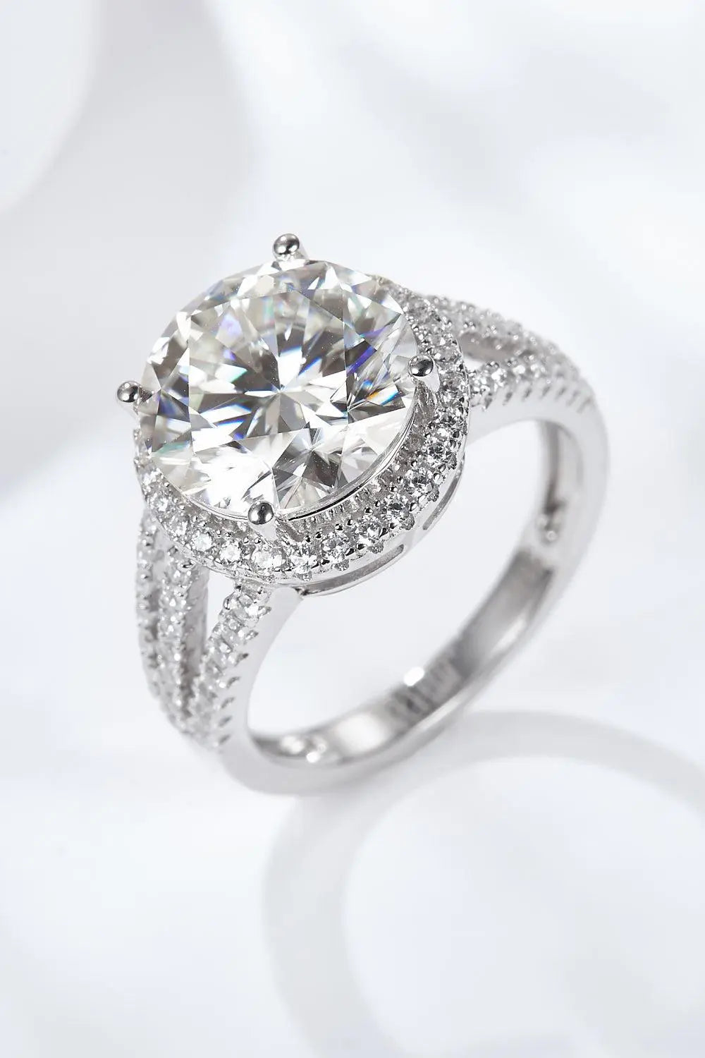 5 Carat Moissanite Split Shank Ring BLUE ZONE PLANET