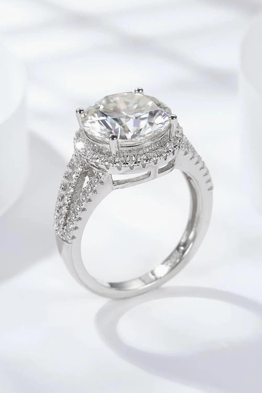 5 Carat Moissanite Split Shank Ring BLUE ZONE PLANET