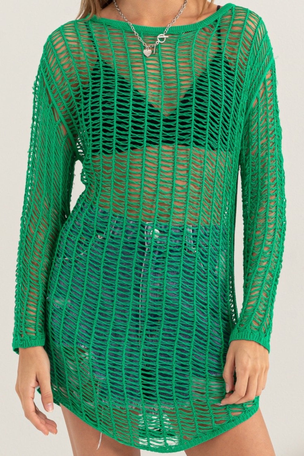 HYFVE Crochet Long Sleeve Cover Up BLUE ZONE PLANET