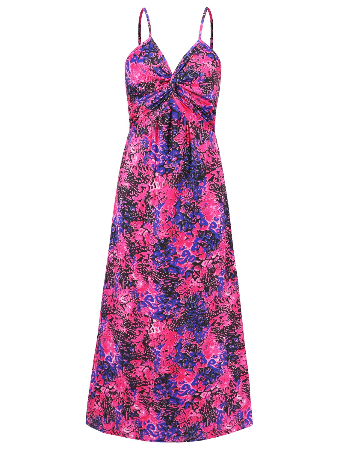 Blue Zone Planet | Twisted Printed V-Neck Cami Dress BLUE ZONE PLANET