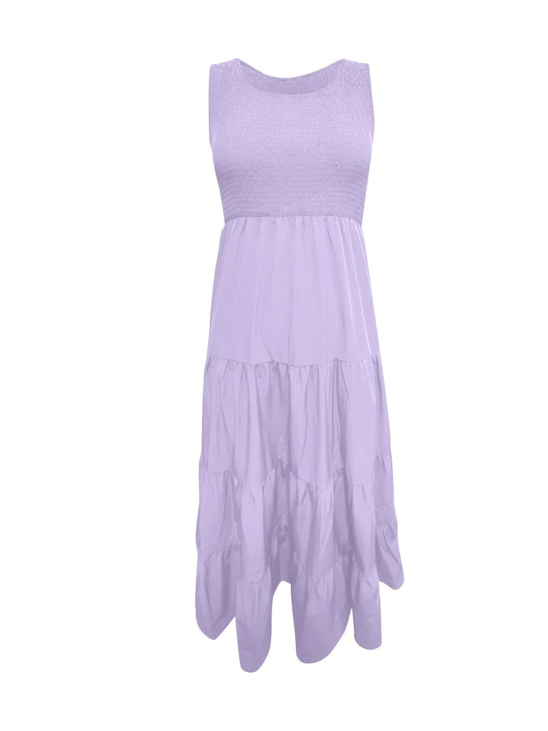 Blue Zone Planet | Sienna's Tiered Smocked Wide Strap Dress BLUE ZONE PLANET
