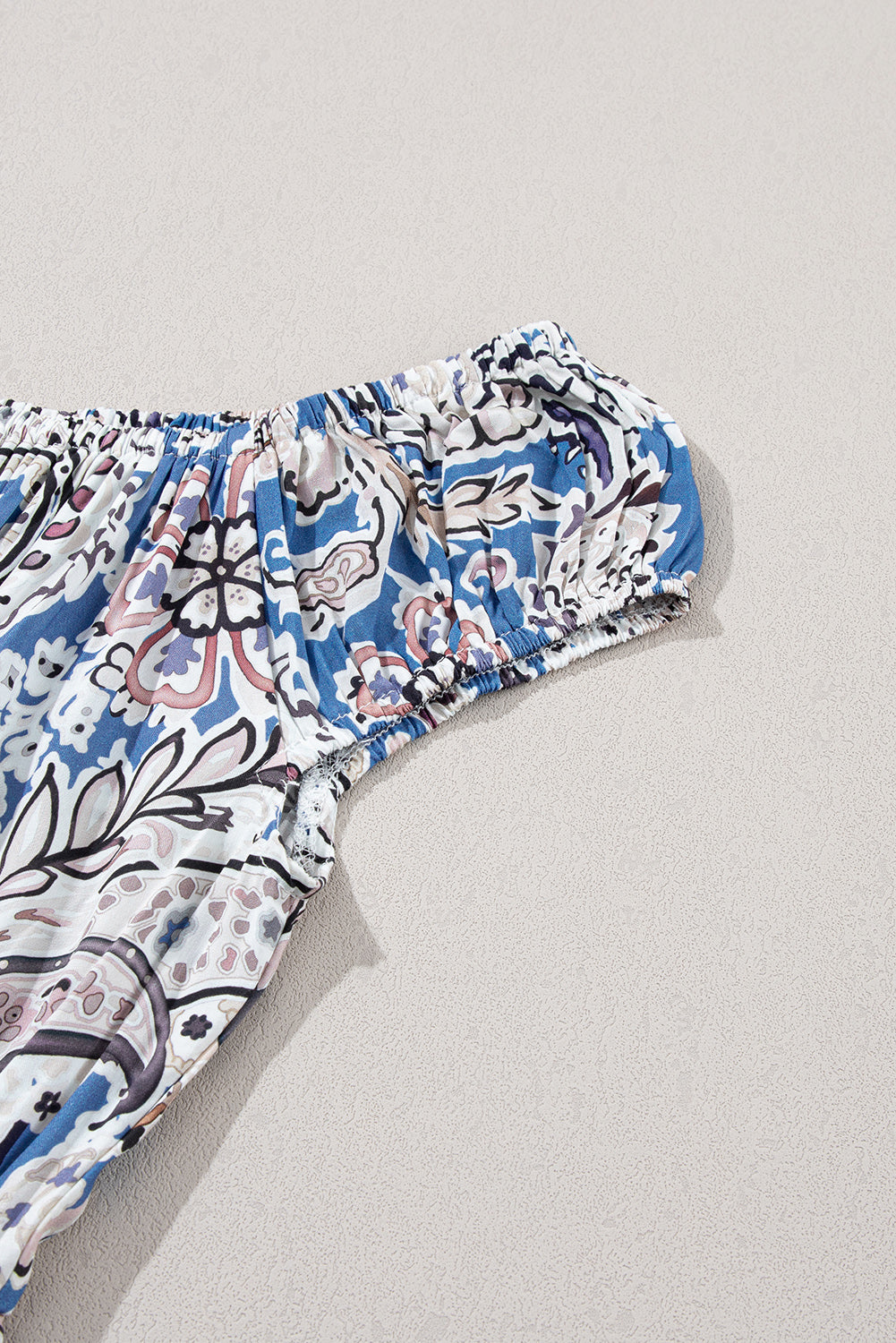 Blue Zone Planet | Pink Boho Paisley Print Off Shoulder Maxi Dress Blue Zone Planet