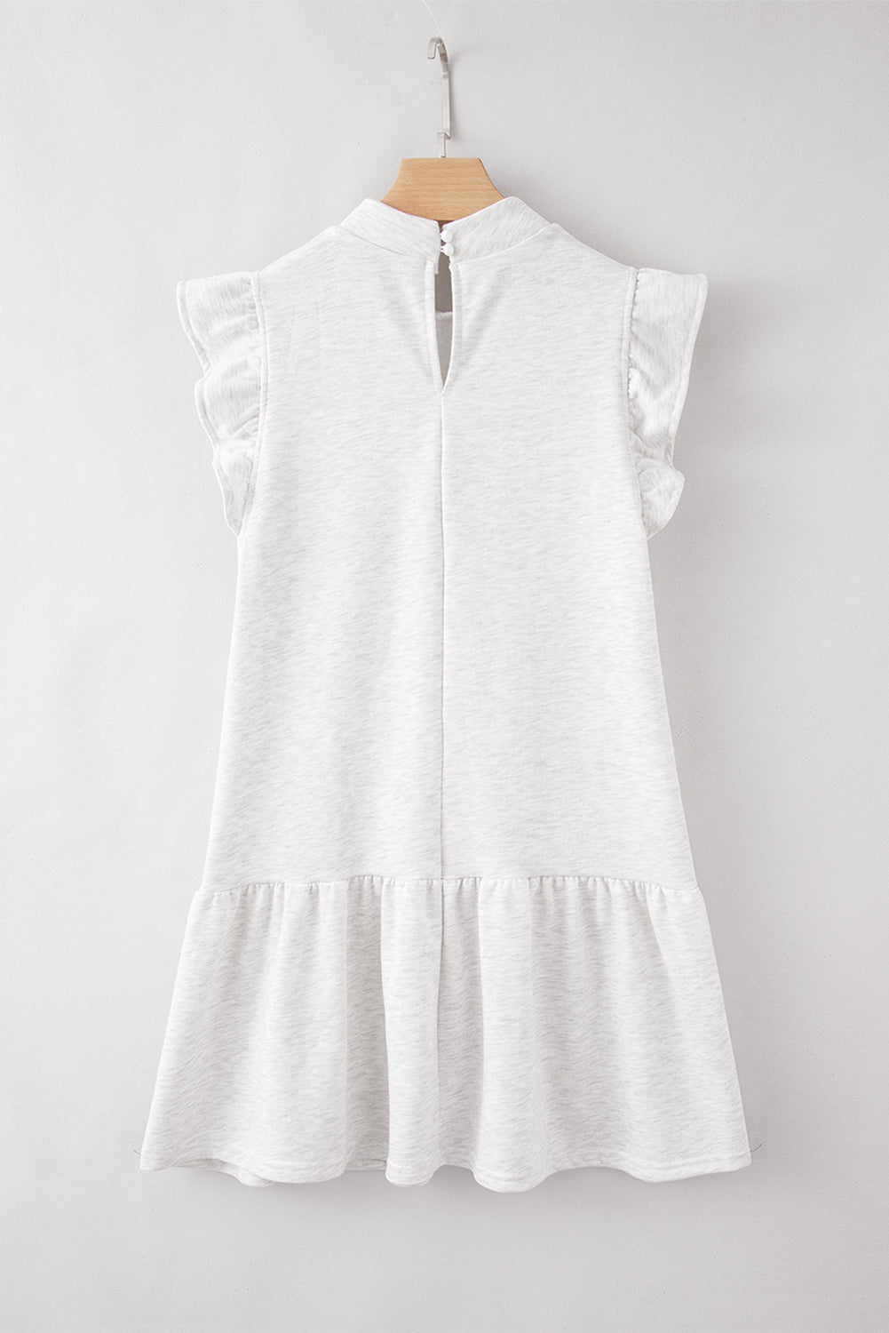 Blue Zone Planet | Black Flutter Sleeve Crew Neck Shift Dress Blue Zone Planet