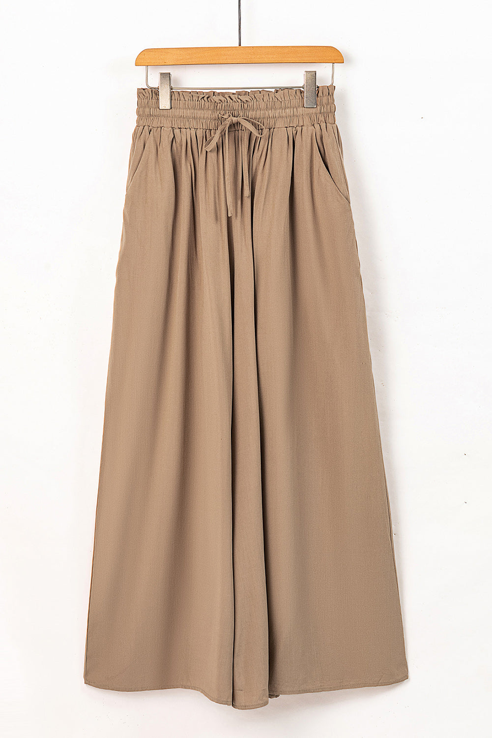 Drawstring Waist Wide Leg Pants BLUE ZONE PLANET